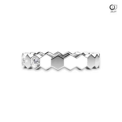 แหวนเพชรผู้หญิง รุ่น GR848 - มุมข้าง