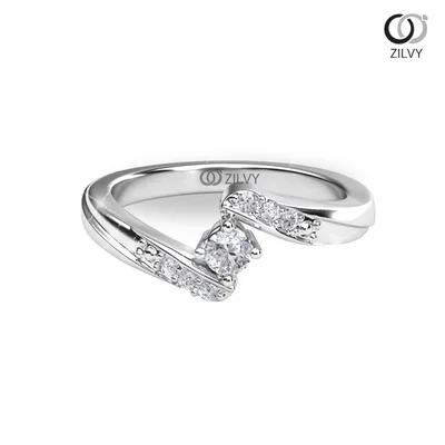 แหวนเพชรผู้หญิง รุ่น GR862 - มุมบน