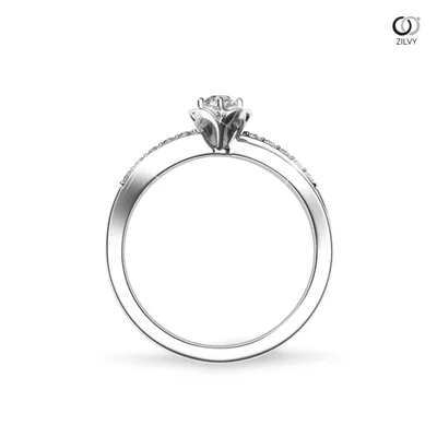 แหวนเพชรผู้หญิง รุ่น GR864 - มุมหน้า