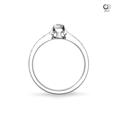 แหวนเพชรผู้หญิง รุ่น GR865 - มุมหน้า