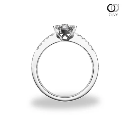 แหวนเพชรผู้หญิง รุ่น GR870 - มุมหน้า