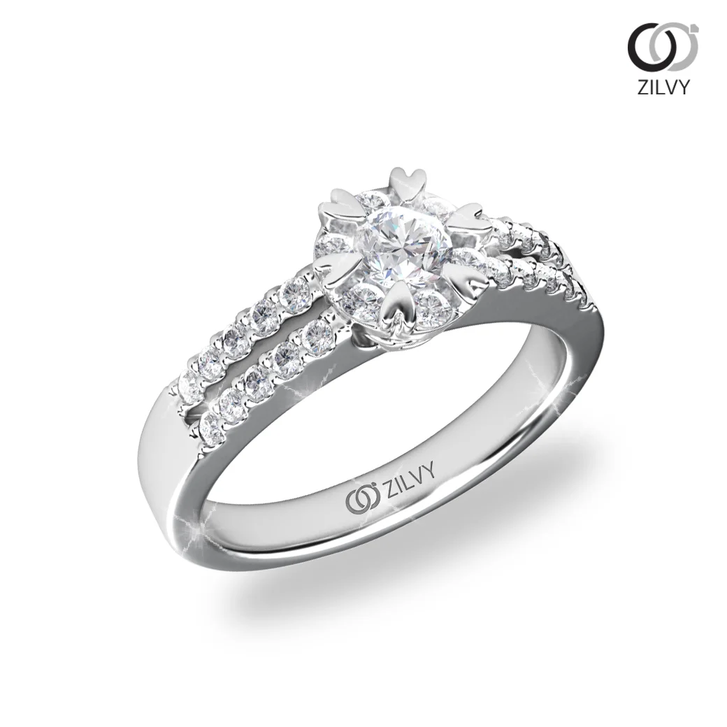 แหวนเพชร Elodie Halo