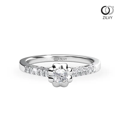 แหวนเพชรผู้หญิง รุ่น GR874 - มุมบน