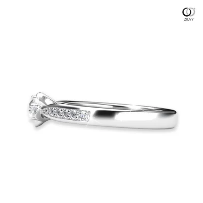 แหวนเพชรผู้หญิง รุ่น GR875 - มุมข้าง