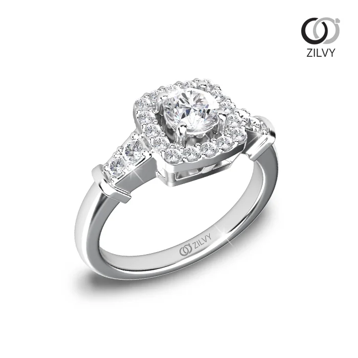 แหวนเพชร Evangeline Halo