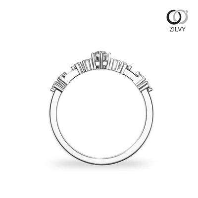 แหวนเพชรผู้หญิง รุ่น GR886 - มุมหน้า