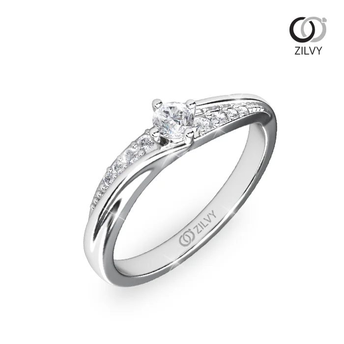 แหวนเพชร Louisa Flanked