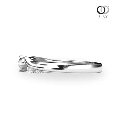 แหวนเพชรผู้หญิง รุ่น GR887 - มุมข้าง