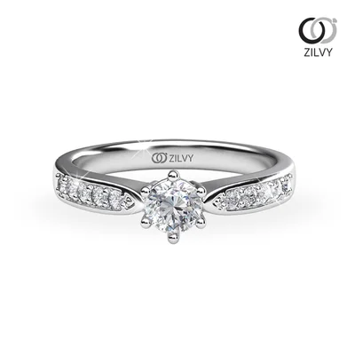 แหวนเพชรผู้หญิง รุ่น GR892 - มุมบน