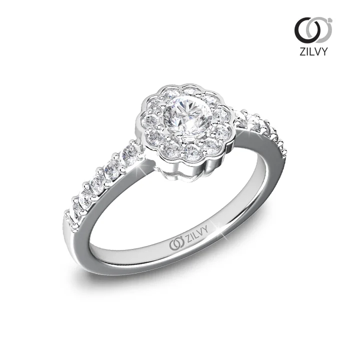 แหวนเพชร Elise Halo