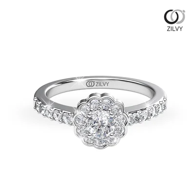 แหวนเพชรผู้หญิง รุ่น GR895 - มุมบน