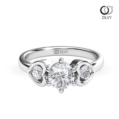 แหวนเพชรผู้หญิง รุ่น GR912 - มุมบน