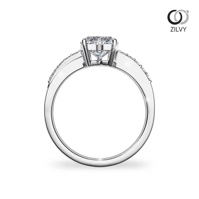 แหวนเพชรผู้หญิง รุ่น GR925 - มุมหน้า