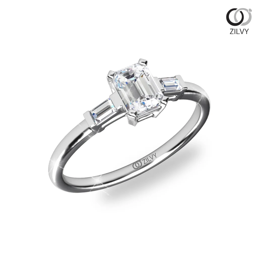 แหวนเพชร Riviera Flanked