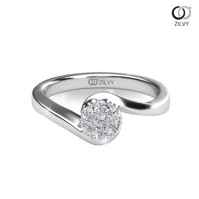 แหวนเพชรผู้หญิง รุ่น GR931 - มุมบน