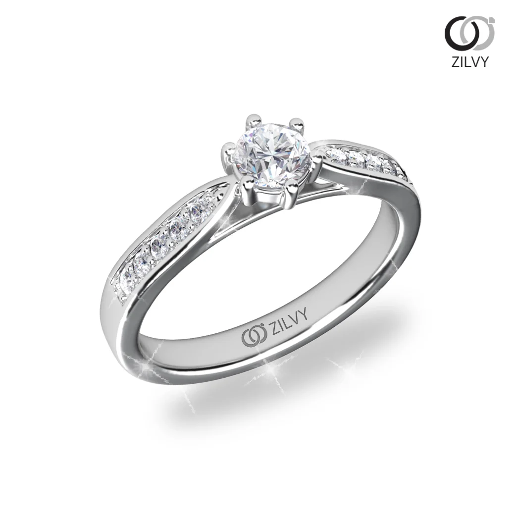 แหวนเพชร Perla Flanked