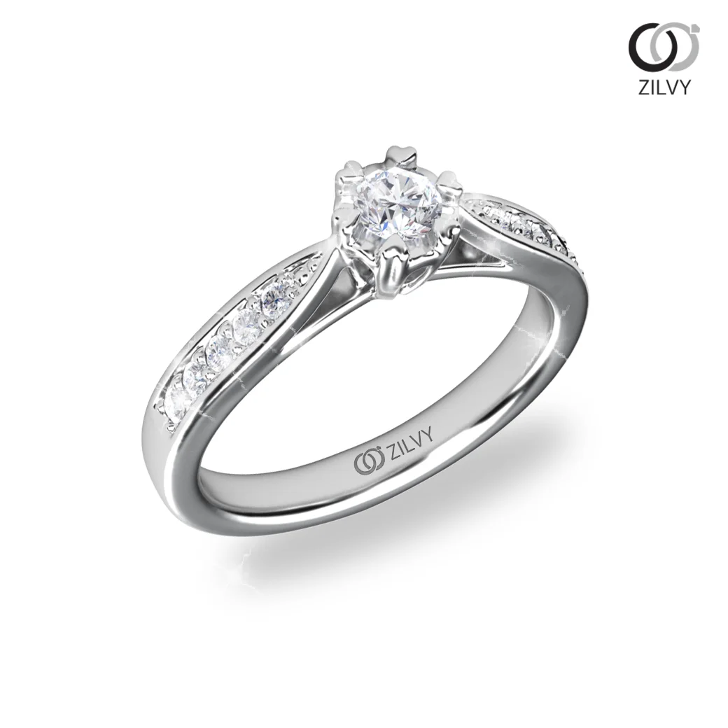 แหวนเพชร Mila Flanked