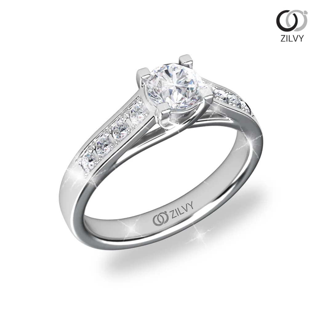 แหวนเพชร Rosette Flanked