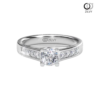 แหวนเพชรผู้หญิง รุ่น GR951 - มุมบน