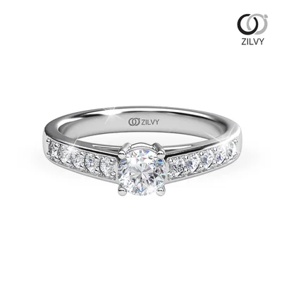 แหวนเพชรผู้หญิง รุ่น GR958 - มุมบน