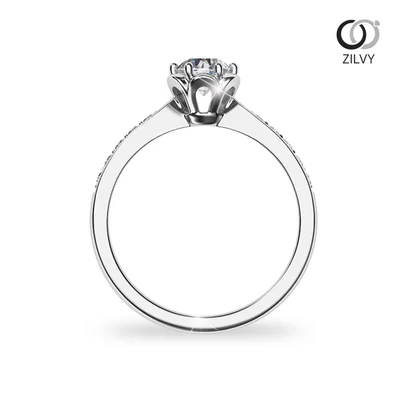 แหวนเพชรผู้หญิง รุ่น GR964 - มุมหน้า