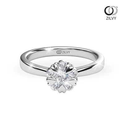 แหวนเพชรผู้หญิง รุ่น GR965 - มุมบน