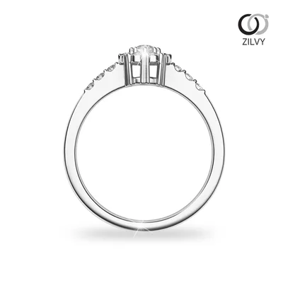 แหวนเพชรผู้หญิง รุ่น GR968 - มุมหน้า