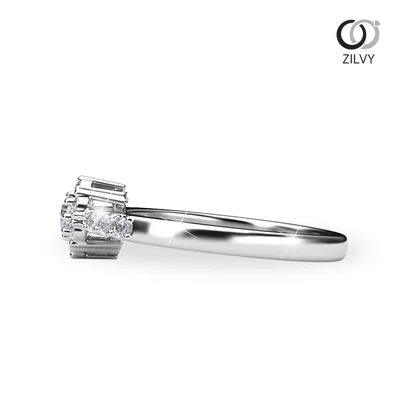 แหวนเพชรผู้หญิง รุ่น GR968 - มุมข้าง