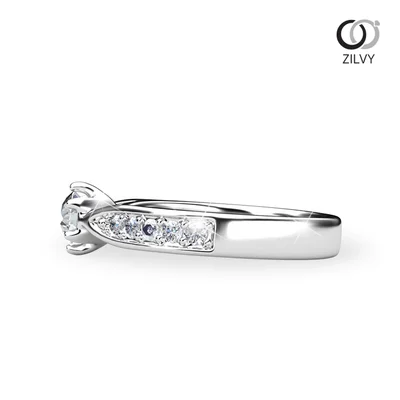 แหวนเพชรผู้หญิง รุ่น GR980 - มุมข้าง