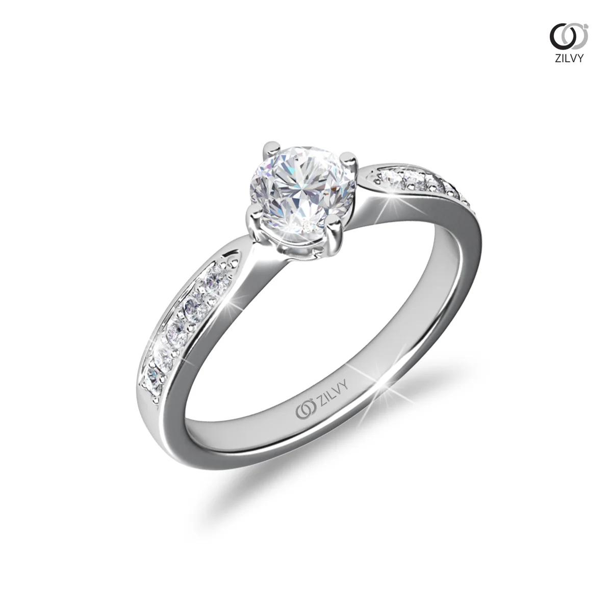 แหวนเพชร Coraline Flanked