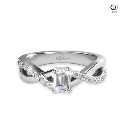 แหวนเพชรผู้หญิง รุ่น GR989 - มุมบน