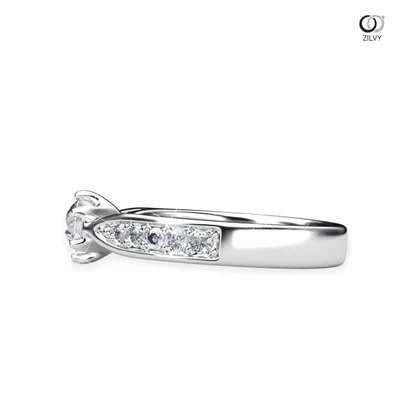 แหวนเพชรผู้หญิง รุ่น GR991 - มุมข้าง